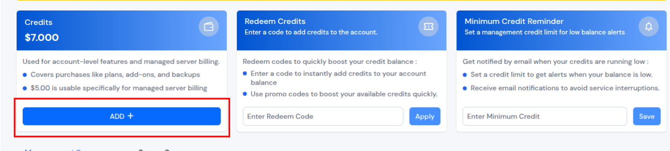 Credits Card