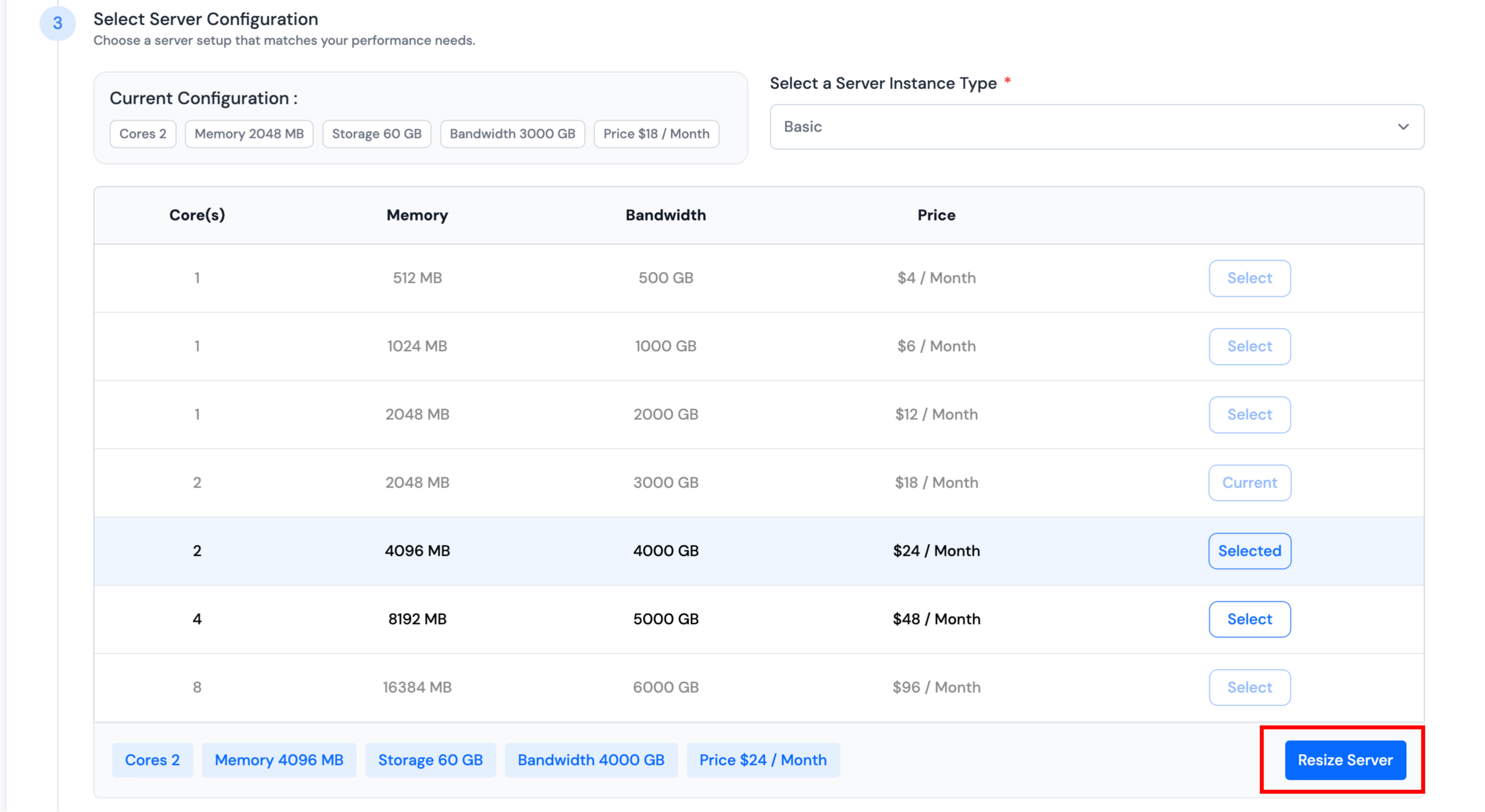 Server Dashboard