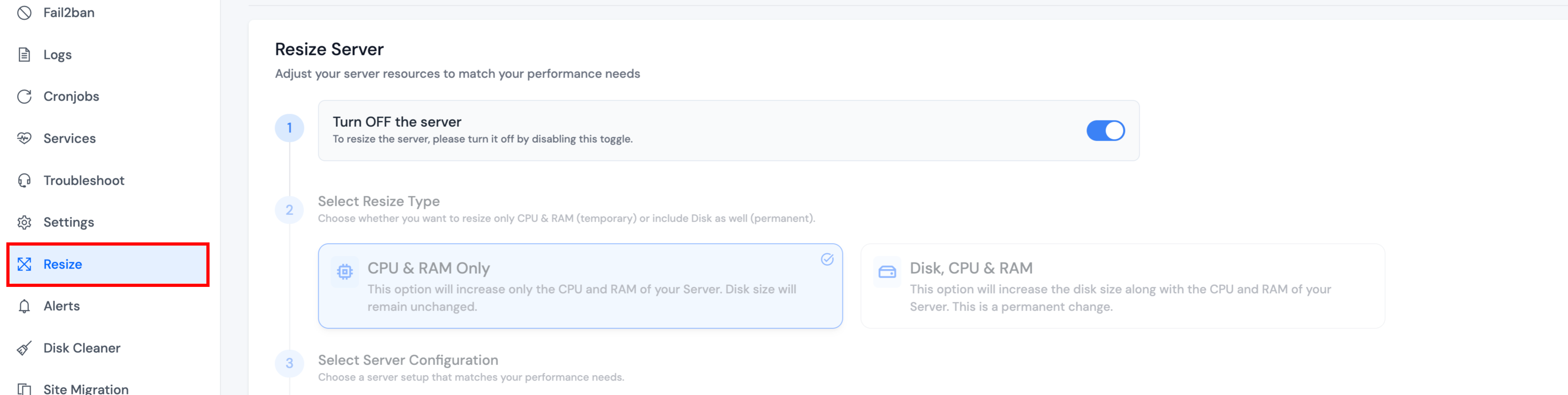 Server Dashboard